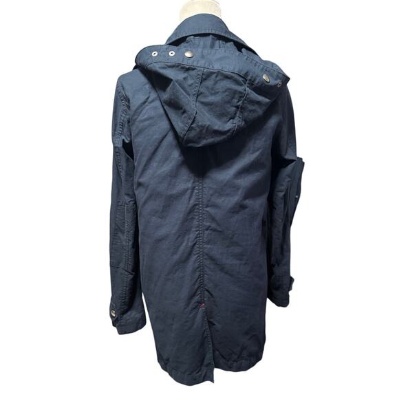 Tommy Hilfiger Navy Toggle Coat w/ Removable Lining & Hood Sz S Nautical Preppy - Picture 4 of 7